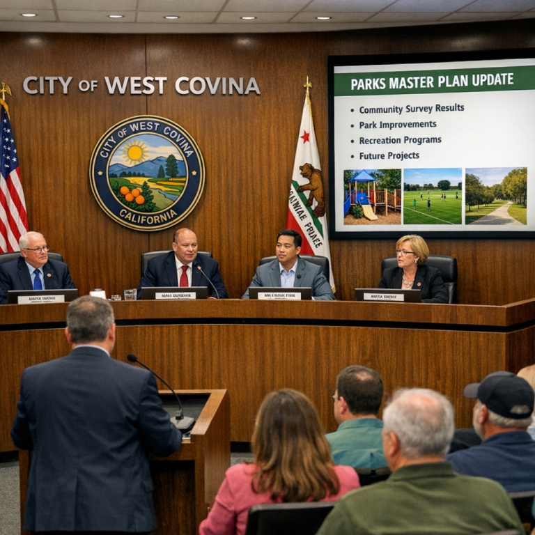 West Covina Moves Forward With Parks Master Plan, Legal Budget Pressures, and Public Safety Enhancements